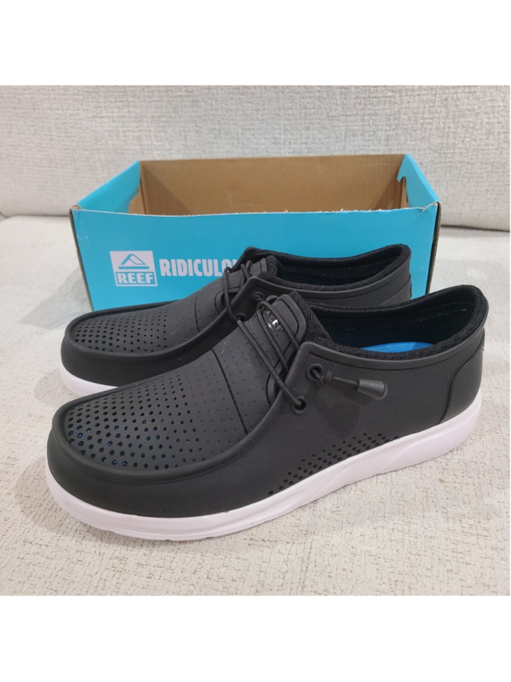 Reef Mens Water Coast Lightweight Slip On Breathable Water Shoes Black Size 8